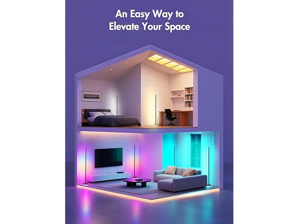 OIYN Corner Floor Lamp 2-Pack RGBICW