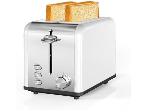 Simple Deluxe 2-Slice Toaster White