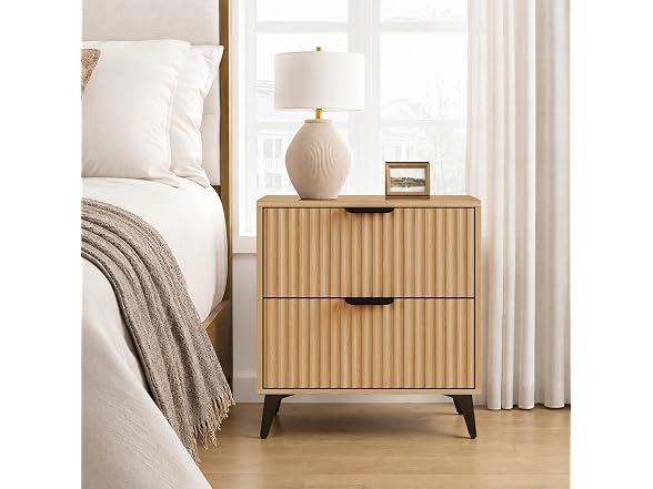 Wood Nightstand Set of 2