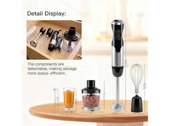 MEGAWISE 5-in-1 Immersion Hand Blender