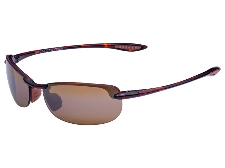 Maui Jim Unisex Makaha Polarized Rimless Sunglasses, Tortoise/HCL Bronze, Large