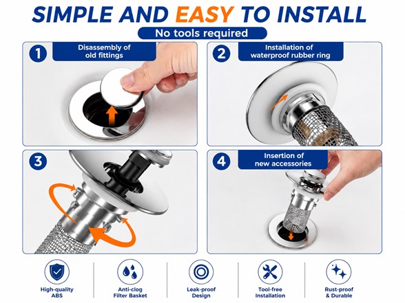 Bathroom Sink Drain Strainer