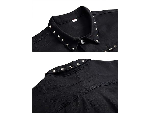 LifeHe Men (L) Sleeveless Lapel Punk Zipper Jacket