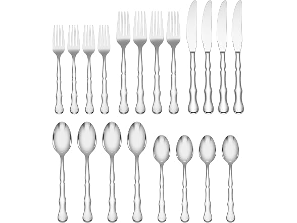 Cambridge Silverware Set, Amaryllis Mirror 18/10 20 Piece Setwr