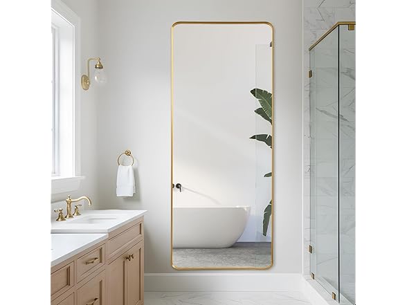 Anpark Full Length Gold Rectangle Mirror