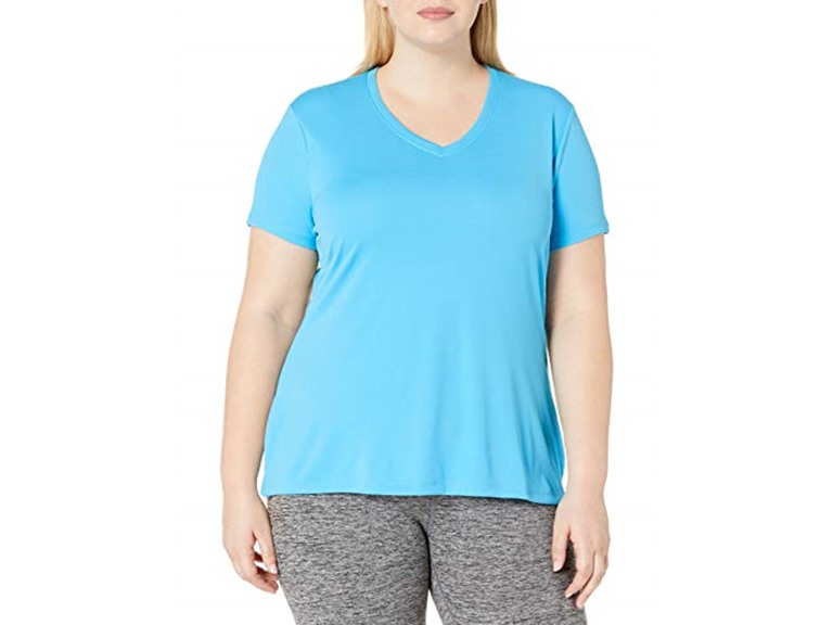Just My Size Womens Cooldri V-Neck