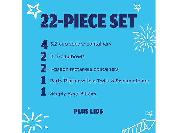 Rubbermaid TakeAlongs Special-Edition Americana 22-Piece Set