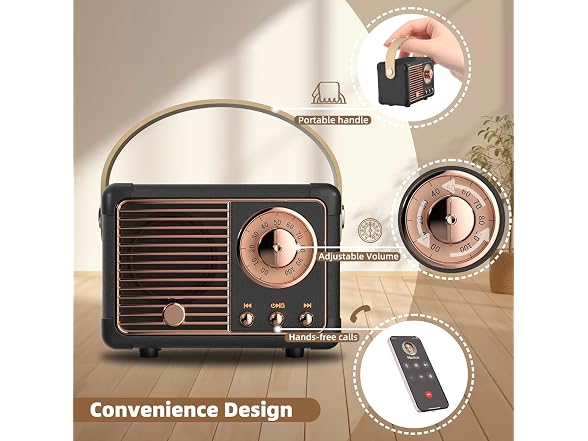 2BOOM Mini Bluetooth Retro Speaker