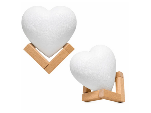 3D Heart Lamp with Stand LED Acrylic Heart Night Light