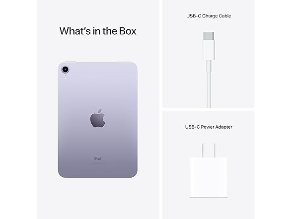 Apple 2021 iPad Mini 6, 8.3-inch, Wi-Fi, 256GB - Purple (Renewed) (Open Box)