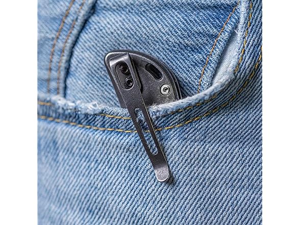 SMITH’S 3-Inch Folding Knife, Black Stonewash Finish