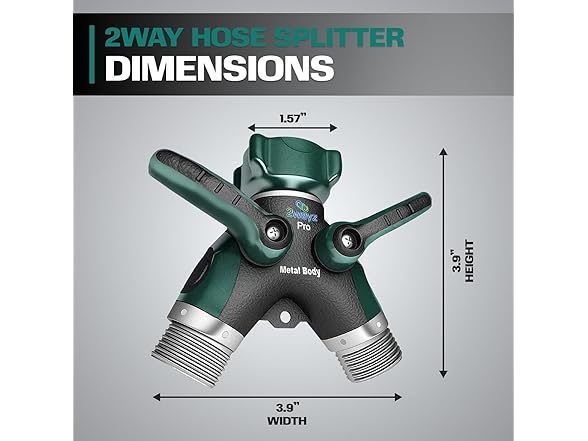 2wayz Hose Splitter 2 Way Heavy Duty Faucet Connector