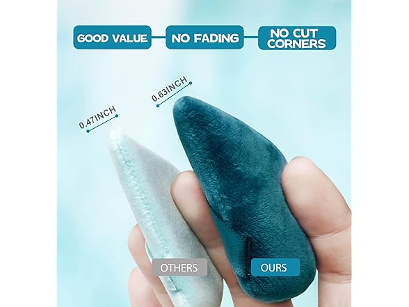 8 Pieces Triangle Powder Puff Peacock Blue