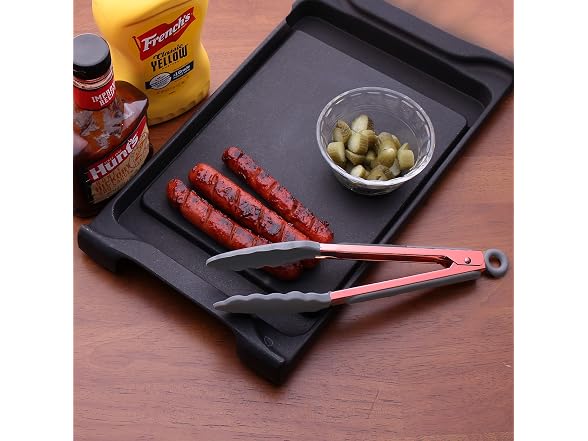 Silicone 2 Pc Tongs Set, Grey