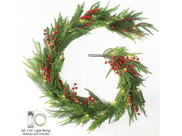 6Ft Norfolk Pine Cypress Garland
