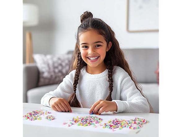 TLAOKLIU 1200pcs Pastel Hair Beads