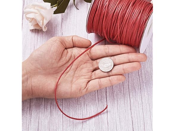Craftdady 100 Yards 1.5mm Waxed Cotton Cord Macrame String