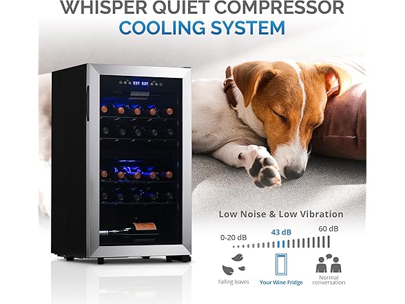 Newair Dual Zone Wine Fridge - 28 Bottles