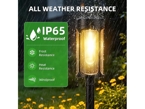 THPANEI Solar Pathway Lights 8-Pack