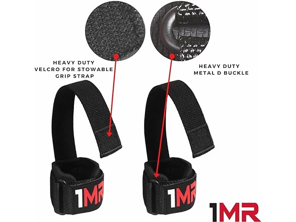 1MR PRO Weight Lifting Straps with Wrist