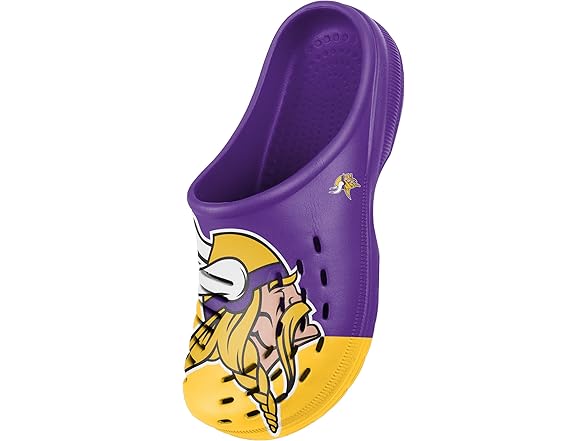 MINNESOTA VIKINGS (Small) Colorblock Big Logo Clog