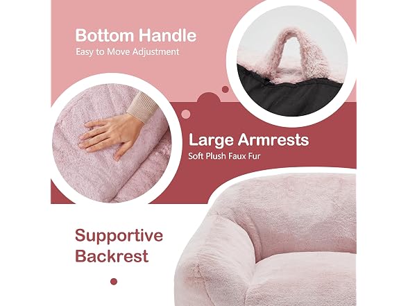 Homguava Pink Giant Bean Bag Chair