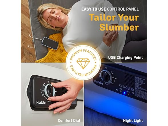 Huddle Luxury Full Air Bed with Patented Dual Pump