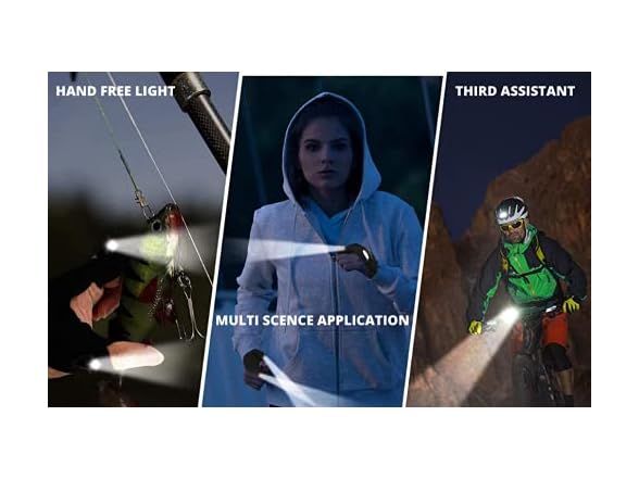 GUSATOLAS LED Flashlight Gloves for Men