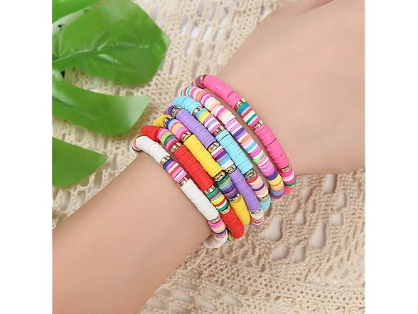 Cooluckday Heishi Surfer Bracelets