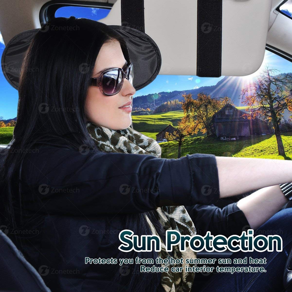 Zone Tech Car Visor Extender Sun Blocker - Gallery 12