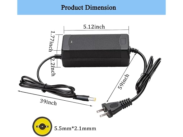 54.6V 2A Charger for 48 Volt Ebike