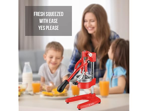 Eurolux HCJ-Red Eurolux Cast Iron Citrus Juicer
