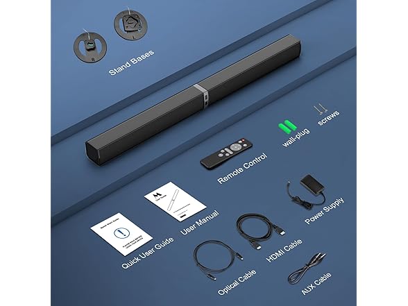 MZEIBO Detachable Sound Bar for TV