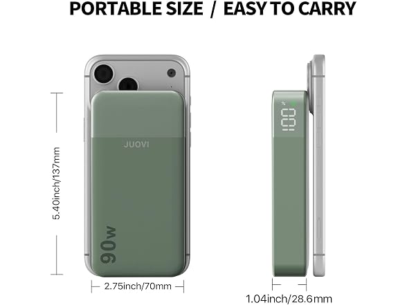 JUOVI Laptop Power Bank 90W 20000mAh