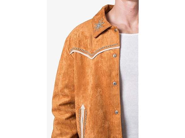 Men's Suede Jacket Orange