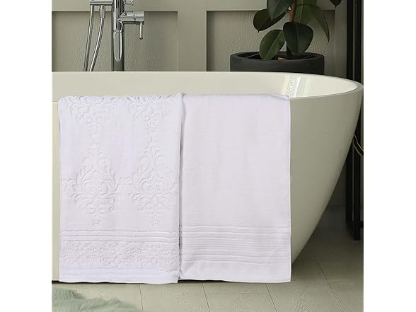 Superior 2PC SADIE Bath Sheet Towel, White