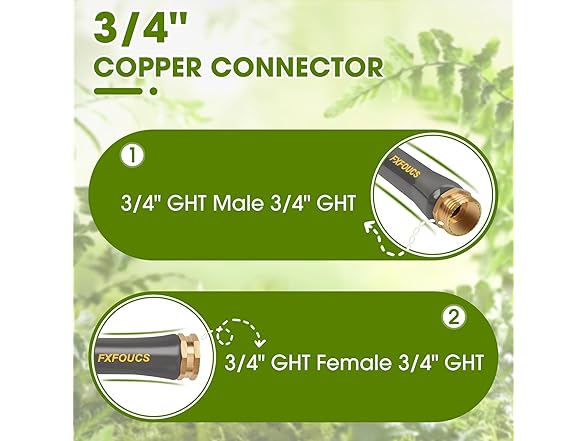 Black 5/8" Flexible Garden Hose