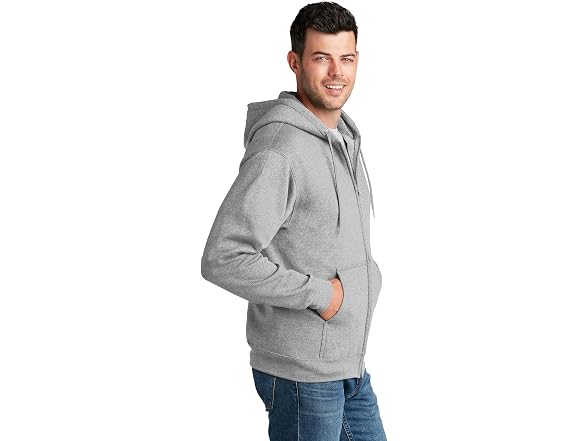 Port & Co Men (S) Core Fleece Full-zip Sweatshirt