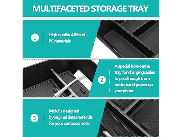 NOTISH Center Console Organizer Tray
