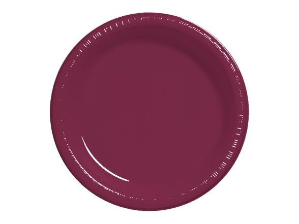 Creative Converting Burgundy Plastic Plates