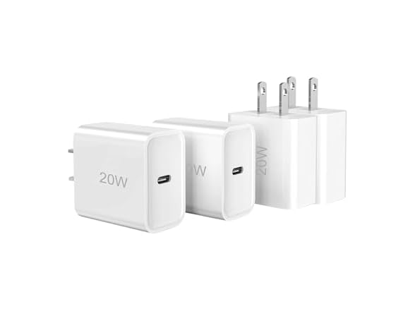 4-Pack USB-C 20W Charger Block Wall Adapter