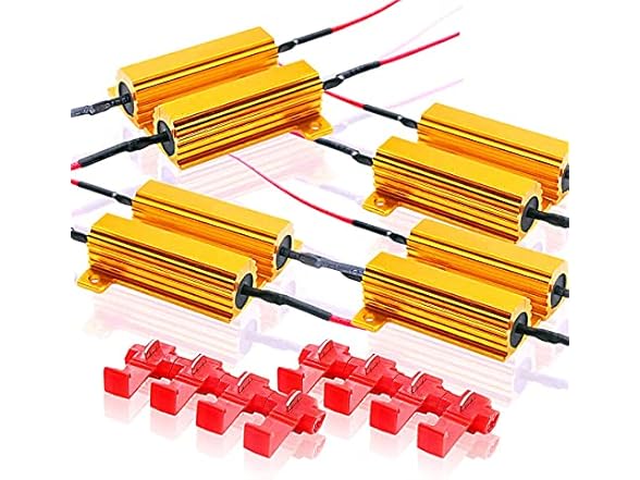 Zone Tech LB0072-8 50w 60HM Led Load Resistor Yellow