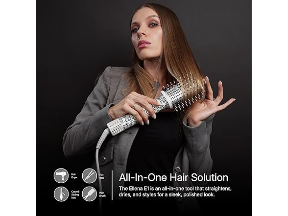Ellena E1 Blow Dryer + Straighten Hair Brush Dual Mode: Your Choice