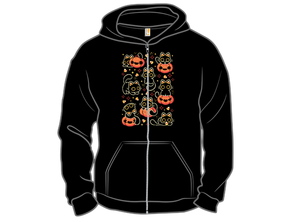 Cute Black Cats with Candy Corn