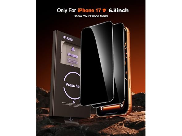 ruwa Privacy Screen Protector iPhone 17