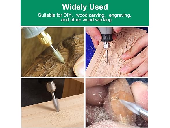 FOTYBEI CON-119 5pcs Wood Carving Drill Bits, Dremel
