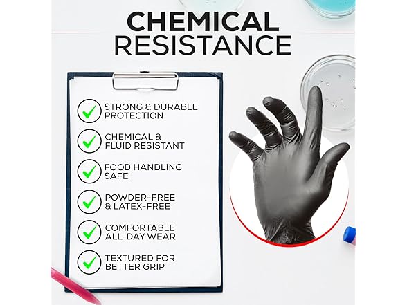 Nitrile Gloves 3.5 Mil Thick Black