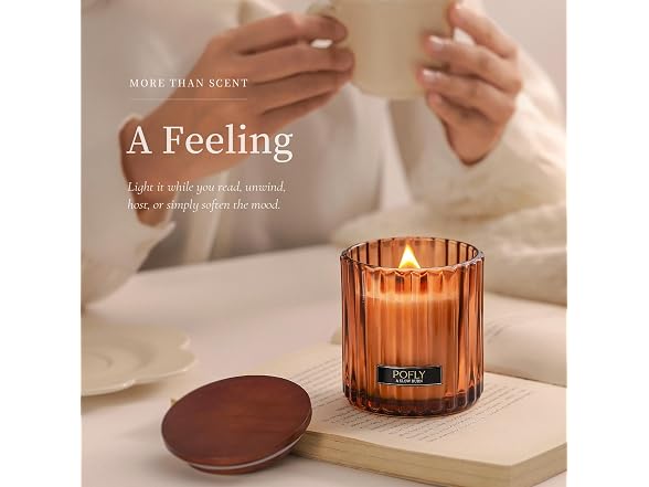 POFLY French Lavender Scented Candle