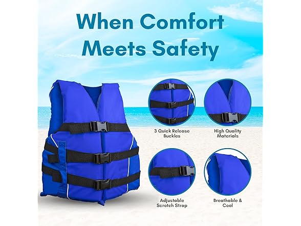 MW Youth Universal Life Vest (Blue, 50-90 lbs)