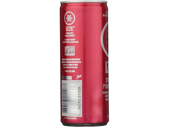 IZZE sparkling Juice, Pomegranate, 8.4 oz can